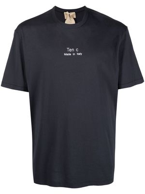 Ten C graphic-print cotton T-Shirt - Blue