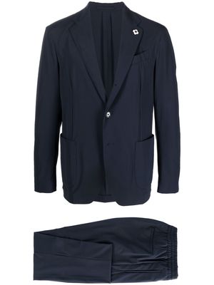 Lardini stretch-design single-breasted suit - Blue
