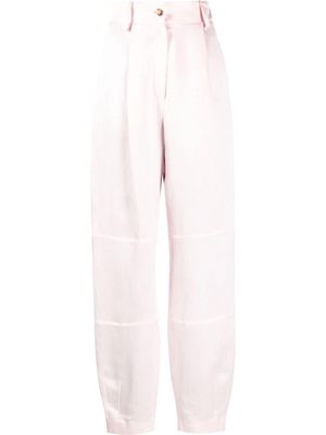 The Mannei Volterra high-waisted satin trousers - Pink