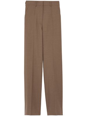 Burberry wide-leg wool trousers - Brown