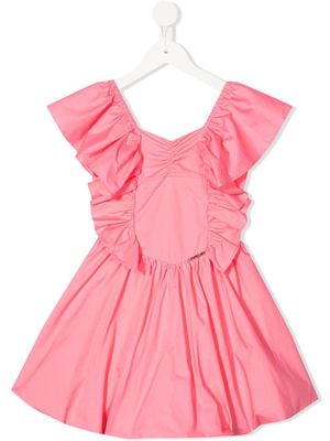 TWINSET Kids ruffle-trimmed mini dress - Pink