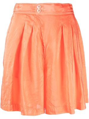 Forte Forte high-waisted silk shorts - Orange