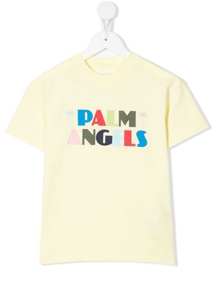 Palm Angels Kids logo-print short-sleeve T-shirt - Yellow