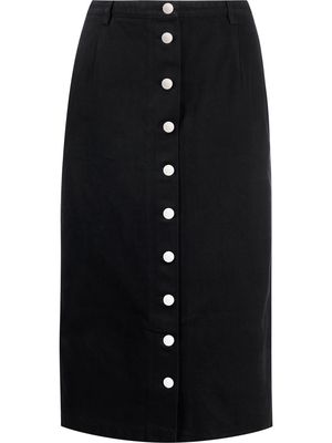 Raf Simons button-down midi skirt - Black