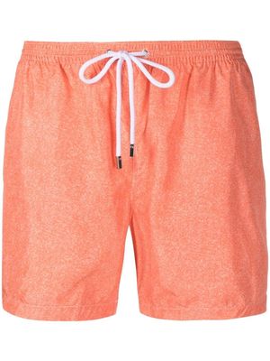 Barba logo-patch swim shorts - Orange