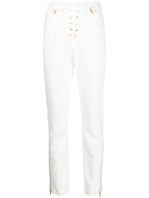 Dion Lee lace-up slider trousers - White