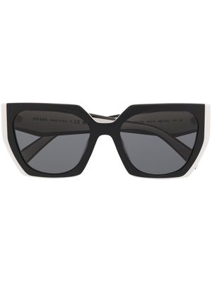 Prada Eyewear oversized geometric-frame sunglasses - Black