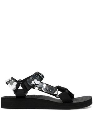 Arizona Love sequinned touch-strap sandals - Black