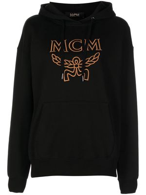 MCM Classic Logo embroidered hoodie - Black