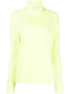 VTMNTS barcode-print high neck top - Green