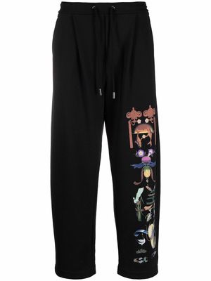Opening Ceremony Chinese-print track pants - Black
