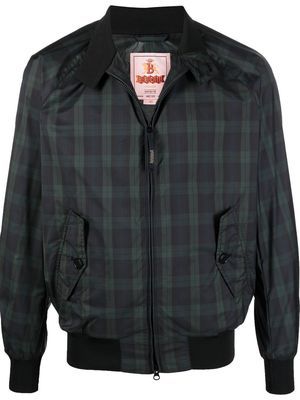 Baracuta check-print zip-up jacket - Black
