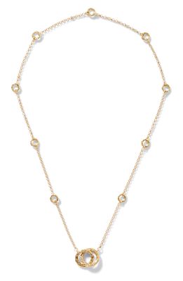 John Hardy Classic Chain Link Station Necklace in Gold 18K