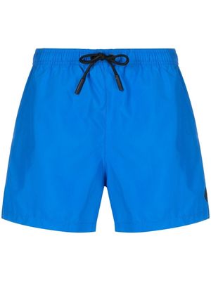 Marcelo Burlon County of Milan embroidered-logo swim shorts - Blue