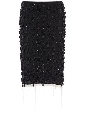 Miu Miu beaded pencil skirt - Black