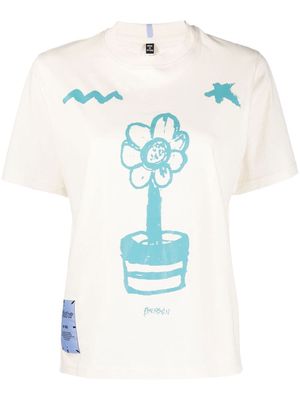 MCQ graphic-print T-shirt - Neutrals