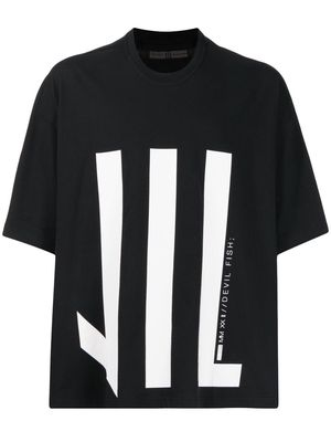Julius logo-print cotton T-shirt - Black