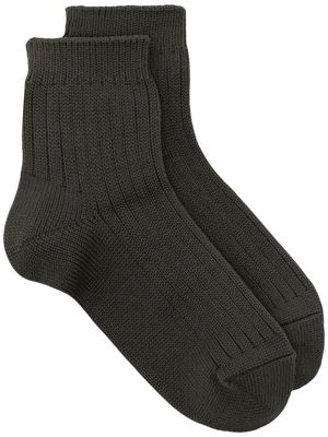UNDERCOVER logo-print ribbed-knit socks - Green