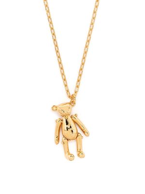 AMBUSH teddy bear charm necklace - Gold