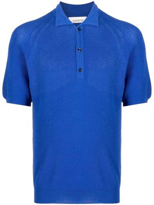 Laneus knitted polo shirt - Blue