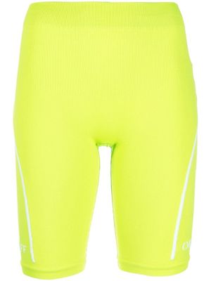 Off-White Off stamp cycling shorts - Green