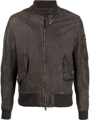 Salvatore Santoro zipped leather jacket - Brown