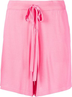 P.A.R.O.S.H. high-waisted fine-knit shorts - Pink