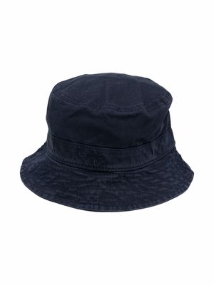 Il Gufo embroidered logo bucket hat - Blue
