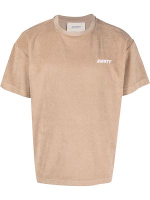 MOUTY embroidered-logo terry-cloth T-shirt - Brown
