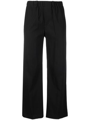 Alysi elasticated waistband straight-leg trousers - Black