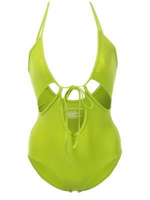 Christopher Esber Anglaise tie-front swimsuit - Green