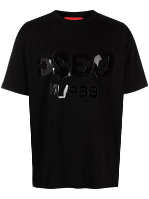 032c reverse logo cotton T-shirt - Black