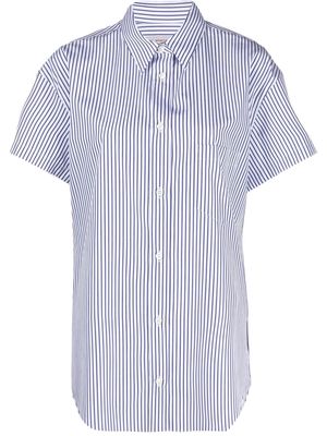 Alberto Biani stripe-print button-up shirt - White