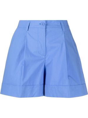 P.A.R.O.S.H. high-waisted flared shorts - Blue