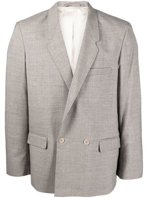 Lemaire buttoned-up double-breasted blazer - Neutrals