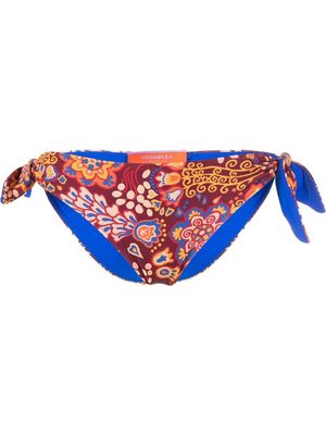 La DoubleJ Bow floral-print brief - Blue
