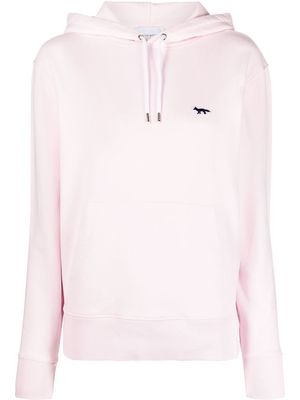 Maison Kitsuné fox-appliqué cotton hoodie - Pink