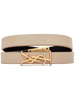 Saint Laurent logo letter bracelet - Neutrals