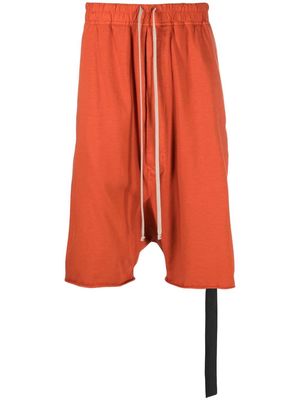 Rick Owens DRKSHDW drawstring drop-crotch shorts - Orange