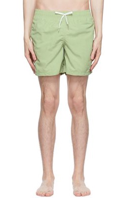 Bather Green Polyester Swim Shorts
