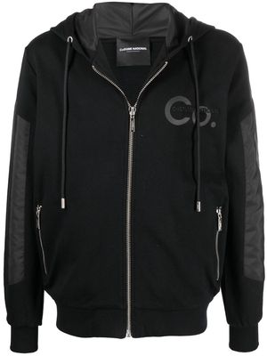 costume national contemporary chest logo-print hoodie - Black
