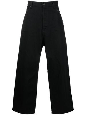 Balenciaga wide-leg cotton trousers - Black