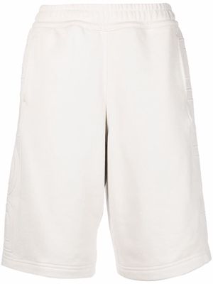 Burberry logo embossed track shorts - Neutrals