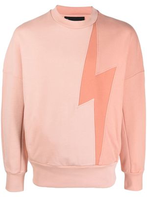 Neil Barrett Bolt patch sweatshirt - Pink