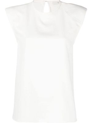 Tibi sleeveless keyhole-detail top - White