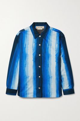 Marni - Striped Cotton-twill Shirt - Blue