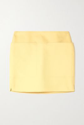 Max Mara - Bevanda Cotton-gabardine Mini Skirt - Yellow
