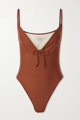 Faithfull The Brand - Romano Stretch-econyl Swimsuit - Brown