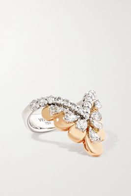 YEPREM - 18-karat White And Rose Gold Diamond Ring - White gold