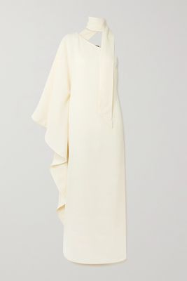 Taller Marmo - Ubud One-shoulder Ruffled Crepe Gown - Ivory